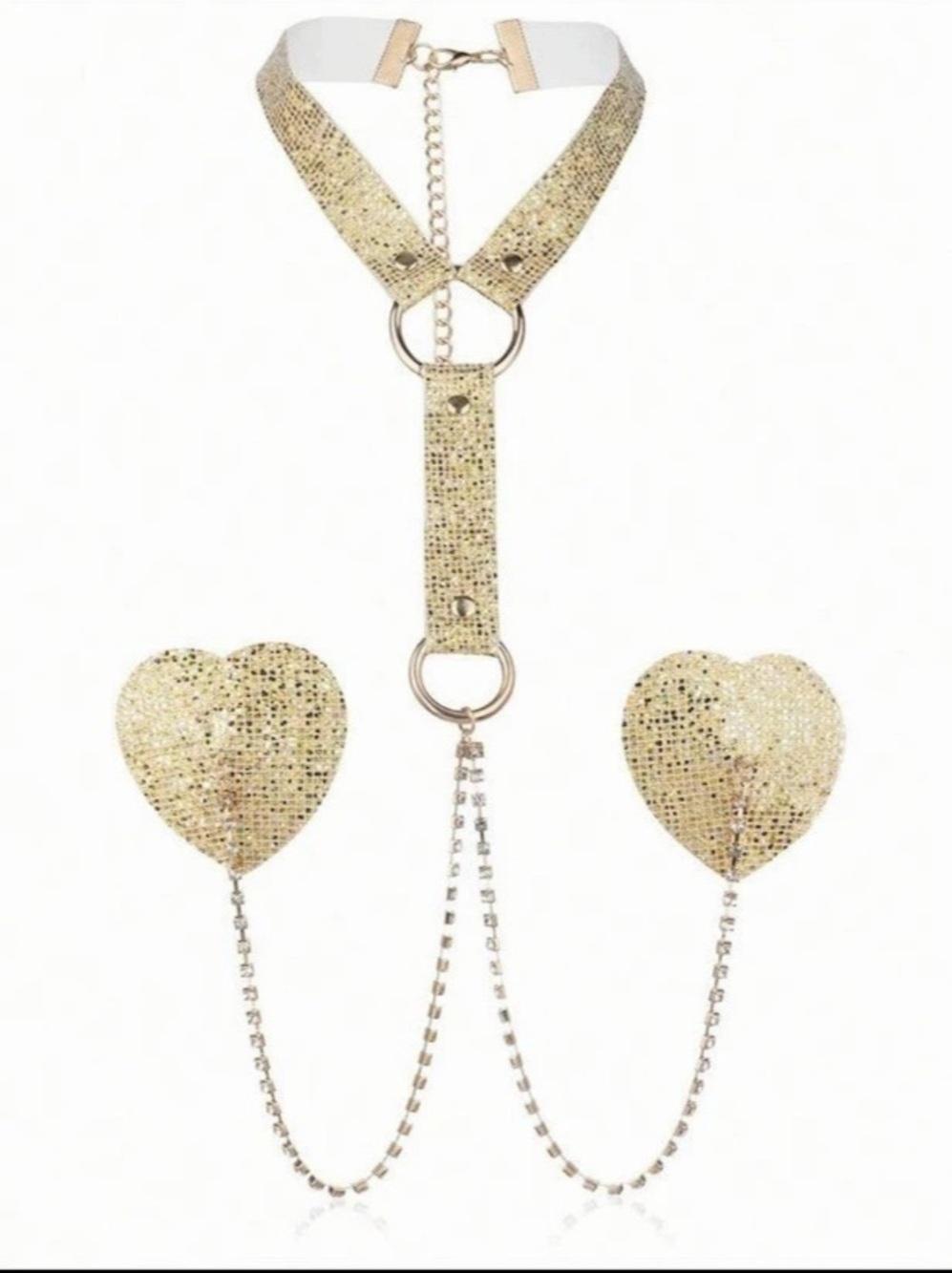 Heart Pasties Nipple Cover  Set in Gold & Silver